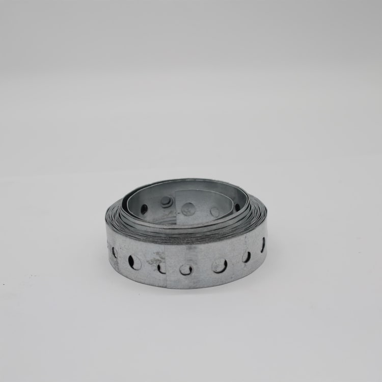 Metal Products PT26010 Plumber Tape With Alternating Nail and Bolt Hole, 10 ft Roll L x 3/4 in W, Galvanized, Domestic